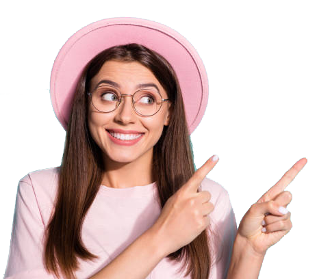women pointing